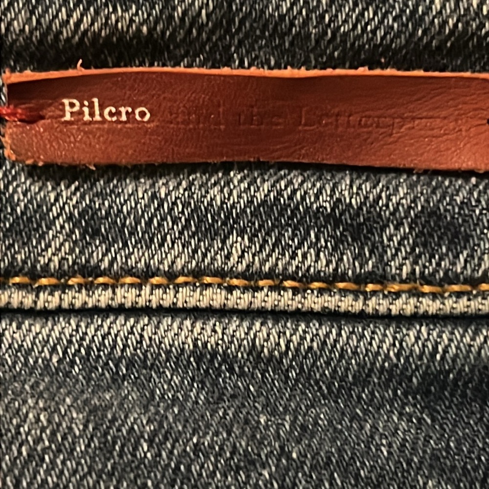 Anthropologie Pilcro Floral Embroidery Mid Rise Straight Leg Boyfriend Jeans - Picture 7 of 10